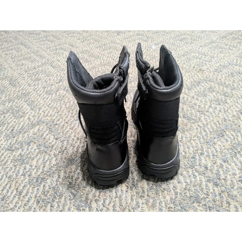 Bates Mens Black Tactical Side Zip Boots Leather Nylon Work Duty E02261